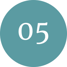 Number five in teal circle
